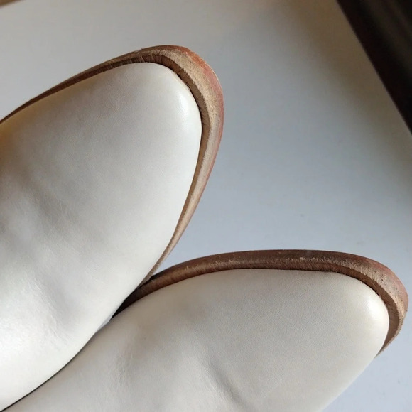 Free People Women's Ecru Charm Double V Leather Ankle Boot Sz 37 (6.5-7)-Boho - Picture 5 of 10